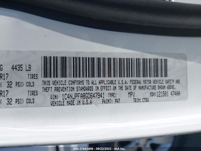 1C4NJPFA8GD647941 Jeep Patriot Latitude