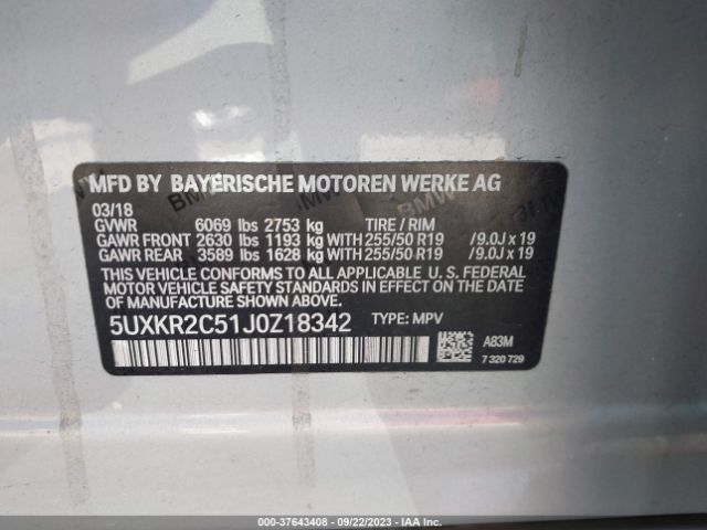 5UXKR2C51J0Z18342 BMW X5 Sdrive35i