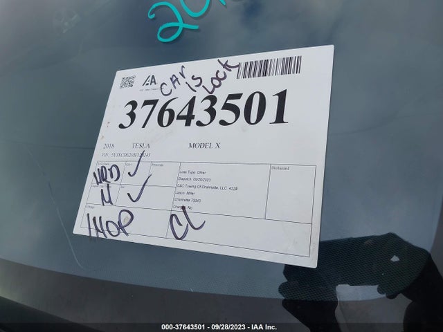 5YJXCDE20JF120245 Tesla Model X 75d/p100d/100d
