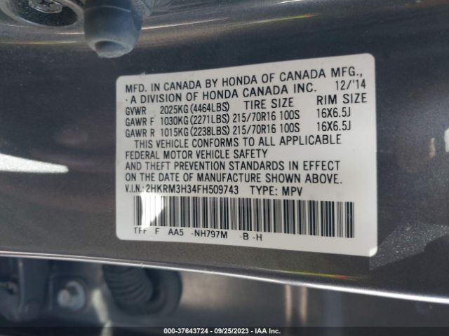 2HKRM3H34FH509743 Honda CR-V LX