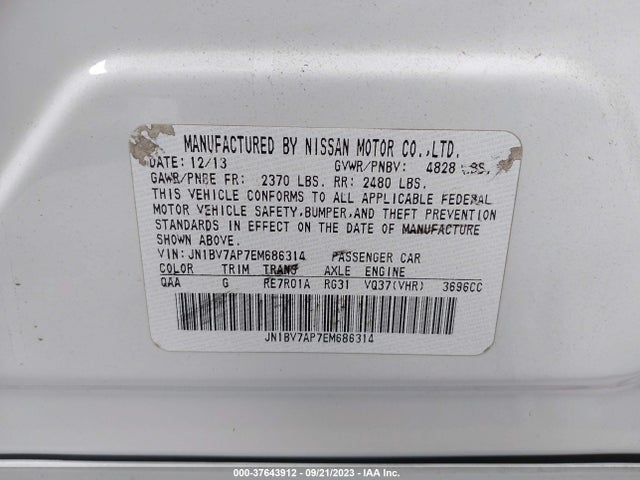 JN1BV7AP7EM686314 Infiniti Q50