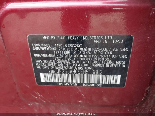 JF2SJAHC9EH513882 Subaru Forester 2.5i Limited