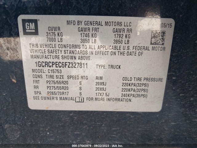 Chevrolet Silverado 1500 Ls 2015 1GCRCPEC6FZ327811 Image 9