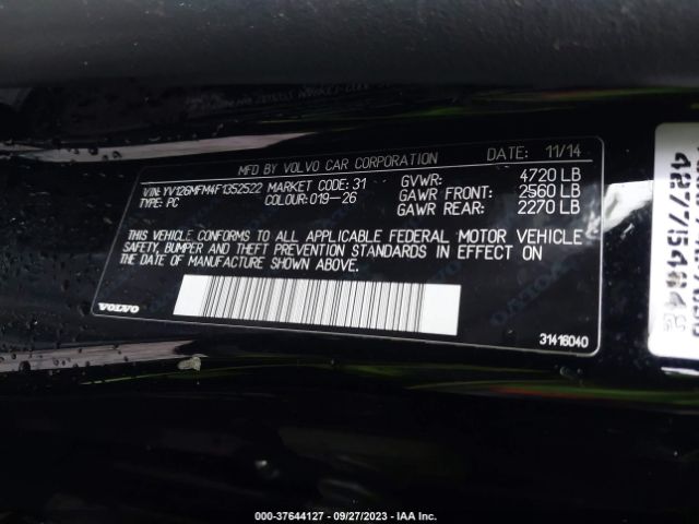 YV126MFM4F1352522 Volvo S60 T5 Drive-e Platinum