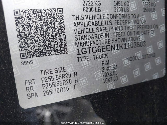 1GTG6EEN1K1103603 GMC Canyon Denali