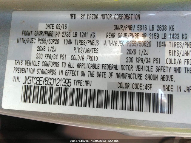 JM3TCBEY5G0121395 Mazda py