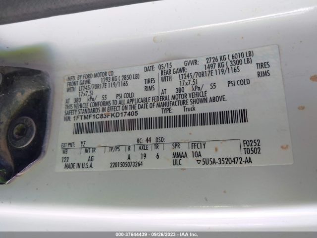 1FTMF1C83FKD17405 Ford F-150 Xl/xlt