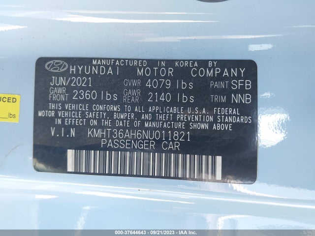 Hyundai VELOSTER N 2022 KMHT36AH6NU011821 Image 9