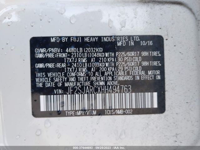 JF2SJARCXHH494763 Subaru Forester Limited