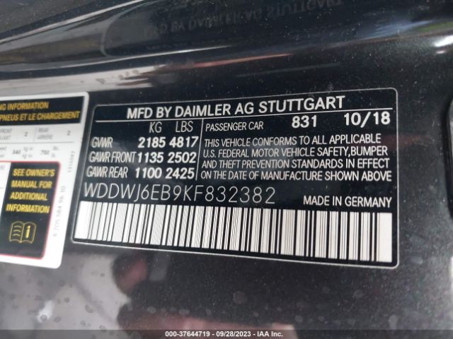 WDDWJ6EB9KF832382 Mercedes-Benz C-class Amg C 43