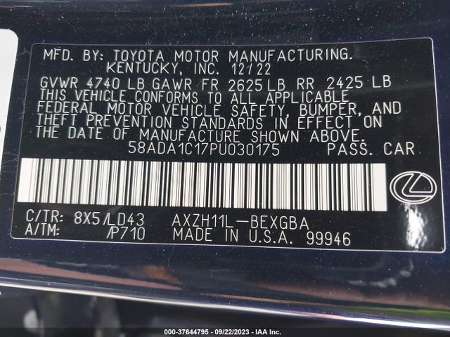 58ADA1C17PU030175 Lexus Es Es 300h