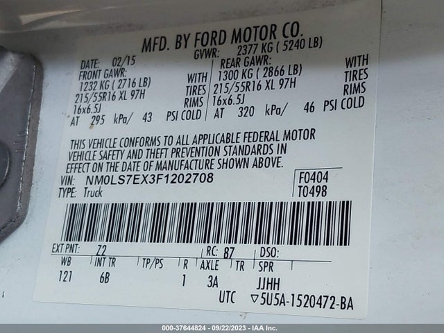 Ford Transit Connect Xl 2015 NM0LS7EX3F1202708 Image 9