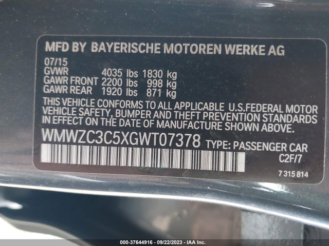 WMWZC3C5XGWT07378 Mini Cooper Countryman S