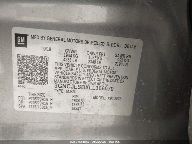 2020 CHEVROLET TRAX 3GNCJLSBXLL166079 Photo 8