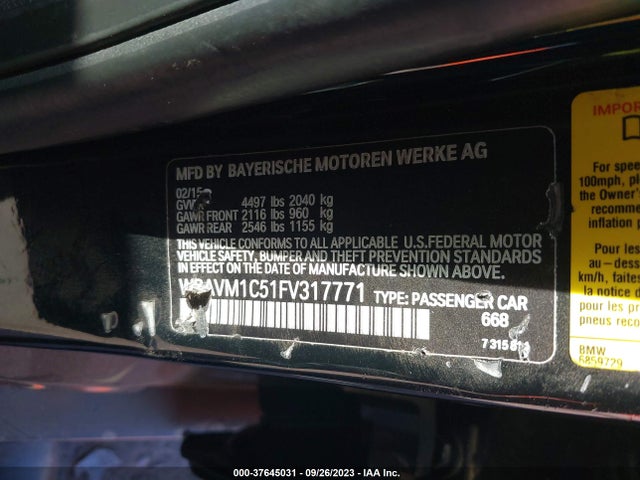 BMW X1 Sdrive28i 2015 WBAVM1C51FV317771 Image 10