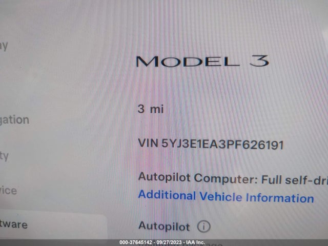 Tesla MODEL 3 2023 5YJ3E1EA3PF626191 Image 7