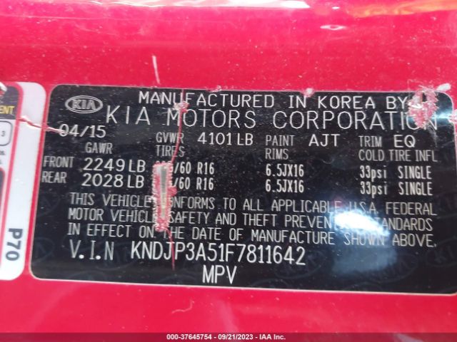 KNDJP3A51F7811642 KIA SOUL +