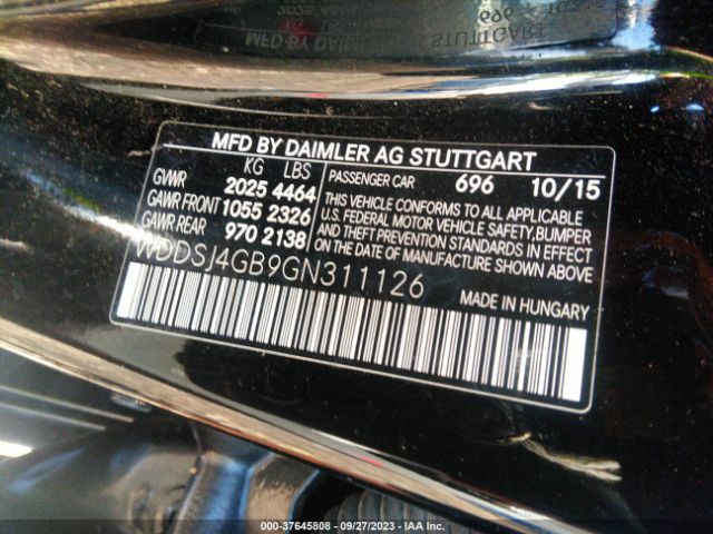 WDDSJ4GB9GN311126 Mercedes-Benz Cla Cla 250