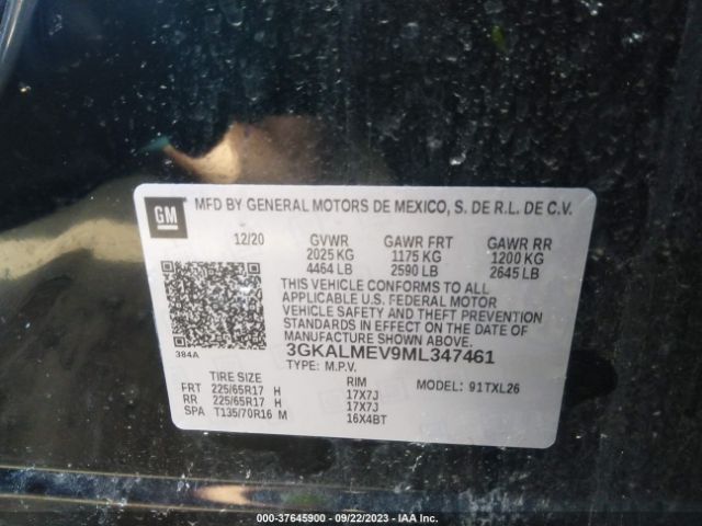 3GKALMEV9ML347461 GMC Terrain Sle