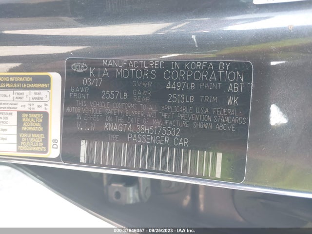 KIA Optima Lx 2017 KNAGT4L38H5175532 Image 9
