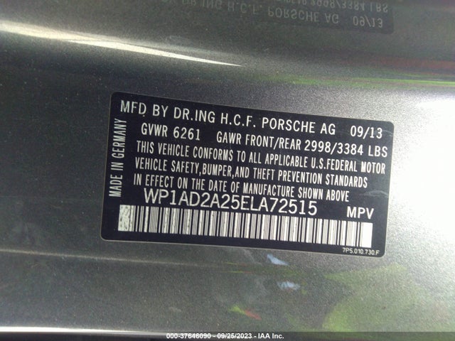 2014 PORSCHE CAYENNE WP1AD2A25ELA72515 Photo 8