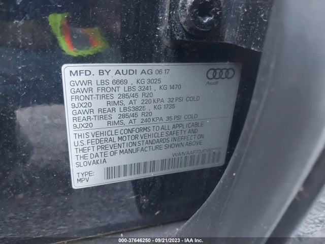WA1VAAF72JD001717 Audi Q7 Prestige