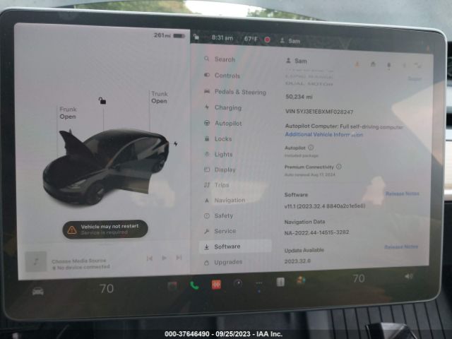 5YJ3E1EBXMF028247 Tesla Model 3 Long Range
