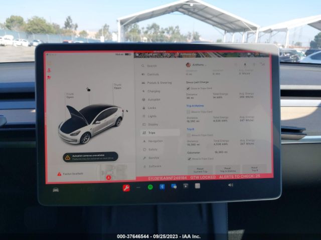 5YJ3E1EA9NF249184 Tesla MODEL 3