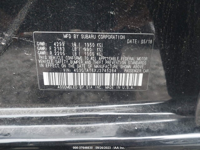 4S3GTAT6XJ3745284 Subaru Impreza Limited