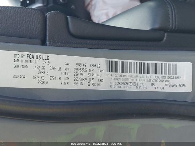 1C4RJFAG9KC838063 Jeep Grand Cherokee Altitude