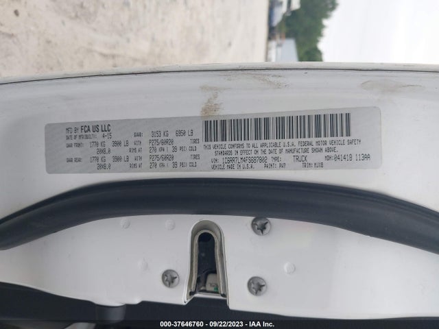 RAM 1500 Big Horn 2015 1C6RR7LM4FS687802 Image 9