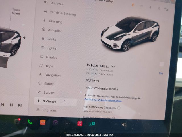 2021 TESLA MODEL Y 5YJYGDEE6MF195832 Photo 6