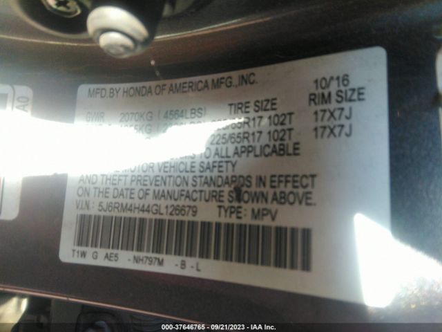 5J6RM4H44GL126679 Honda CR-V SE