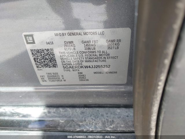 5GAERDKW4JJ255252 Buick Enclave Avenir