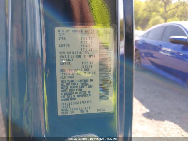 3N6CM0KNXFK704425 Nissan NV200 SV