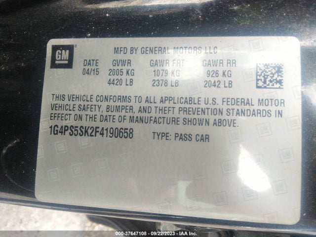 1G4PS5SK2F4190658 Buick Verano Leather Group