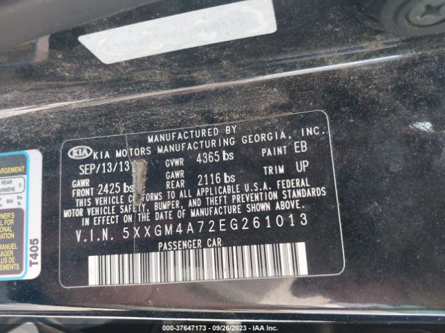 5XXGM4A72EG261013 KIA Optima Lx