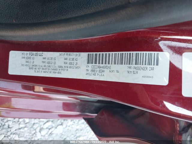 Chrysler 200 Limited Platinum 2017 1C3CCCAB4HN505242 Image 9