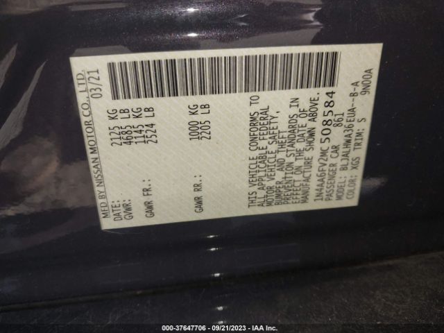 1N4AA6FV2MC508584 Nissan Maxima Platinum