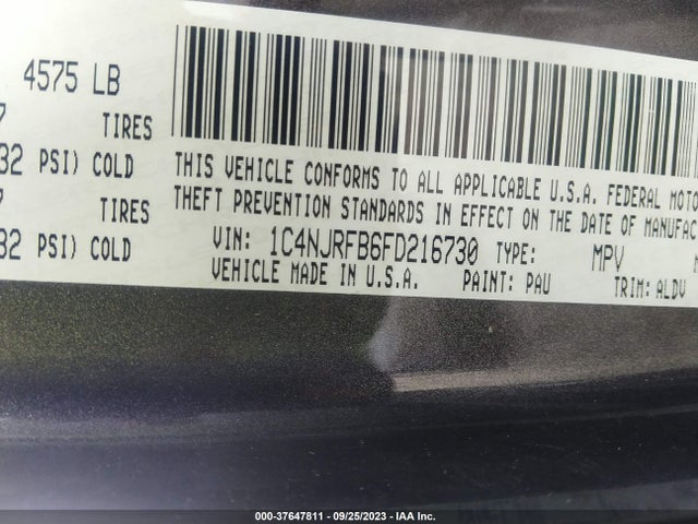 1C4NJRFB6FD216730 Jeep Patriot High Altitude Edition