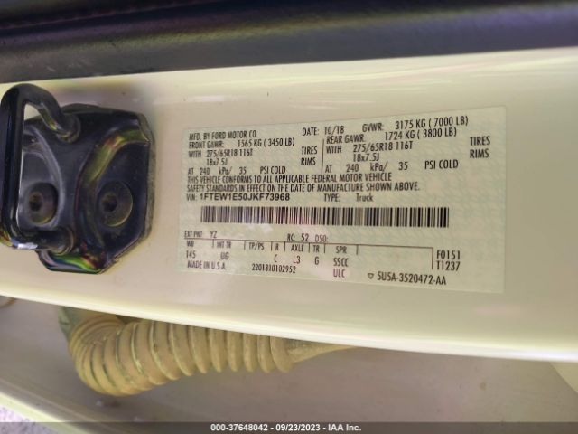 1FTEW1E50JKF73968 Ford F-150 Xl/xlt/lariat