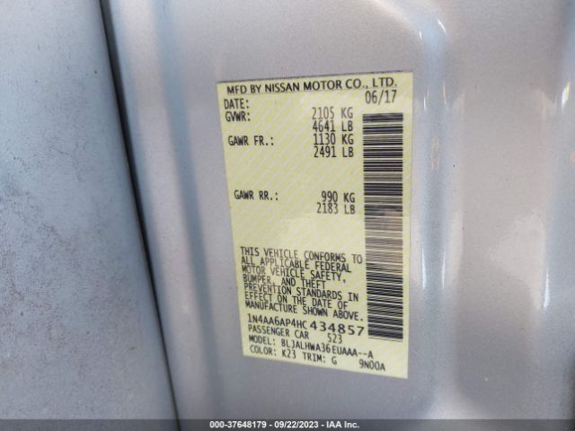 1N4AA6AP4HC434857 Nissan Maxima Platinum