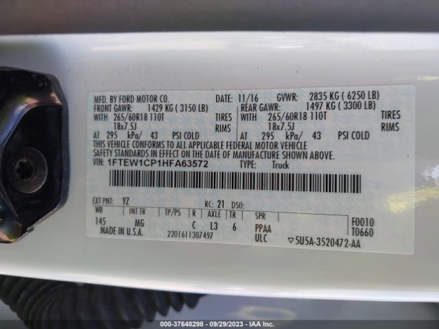 1FTEW1CP1HFA63572 Ford F-150 Xlt