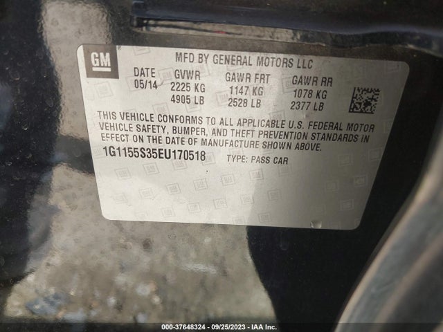 Chevrolet IMPALA LTZ 2014 1G1155S35EU170518 Image 9