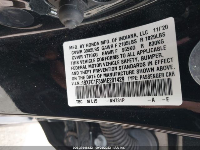 19XFC1F35ME201429 Honda Civic Sedan Ex