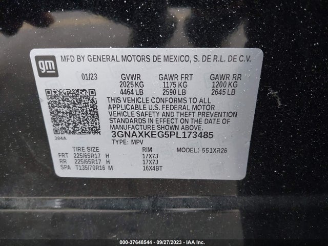 Chevrolet EQUINOX LT 2023 3GNAXKEG5PL173485 Image 9