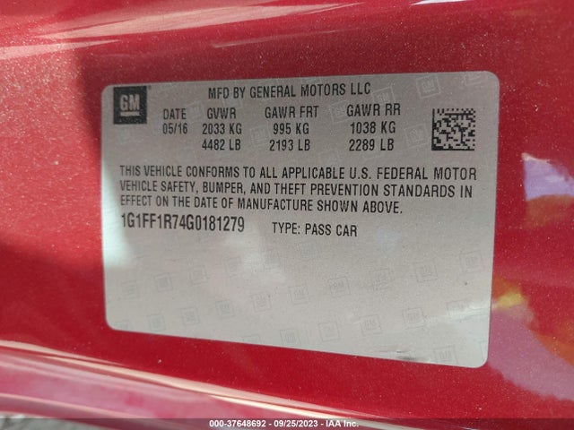 Chevrolet Camaro 1ss 2016 1G1FF1R74G0181279 Image 9