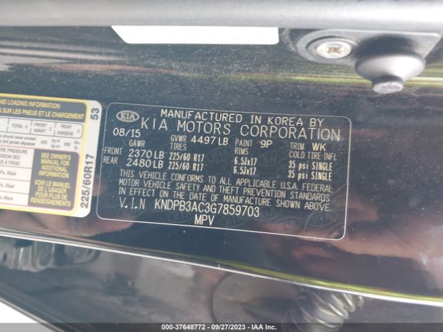 KNDPB3AC3G7859703 KIA Sportage Lx