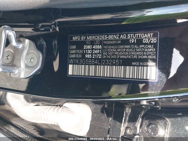 2020 MERCEDES-BENZ A-CLASS AMG A 35 VIN: W1K3G5BB4LJ232951