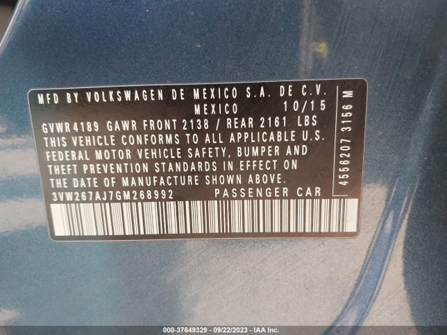 3VW267AJ7GM268992 Volkswagen Jetta Sedan 1.4t S